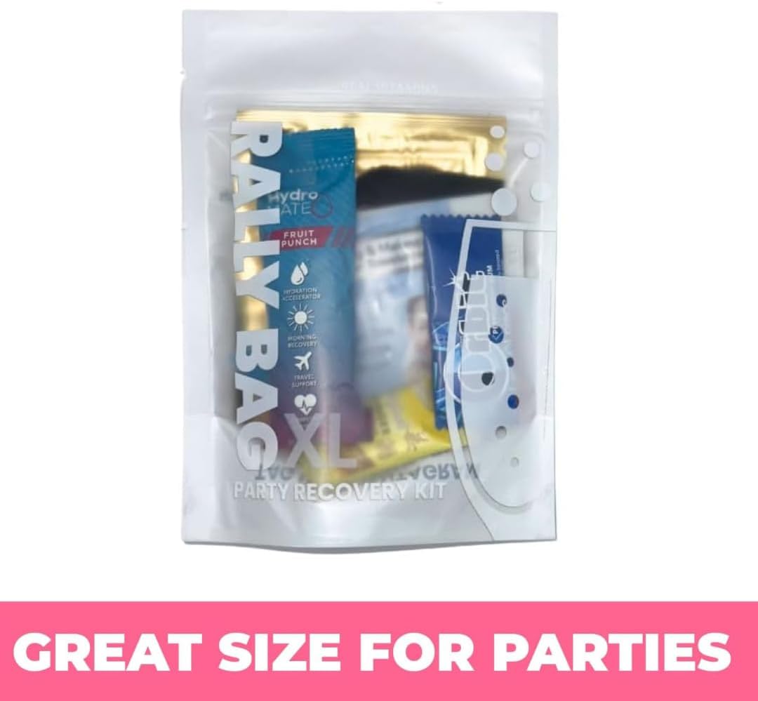 Rally Bag XL - Pre-Filled Hangover Kit for Bachelorette Party Favors