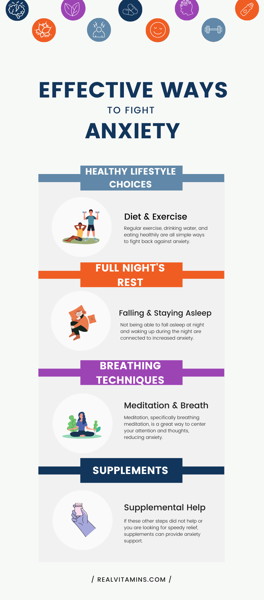 natural anxiety relief methods infographic